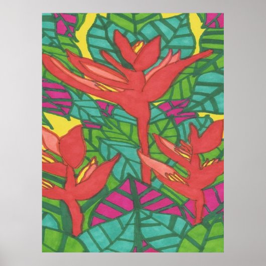 パラダイストロピカルジャングルの鳥 ポスター (正面)