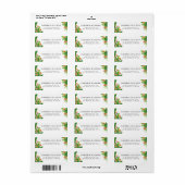 パラダイストロピカルズの水色結婚の鳥 ラベル (フルシート)