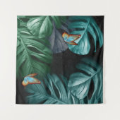 パラダイストロピカルターコイズスプラッシュ タペストリー (正面(横))