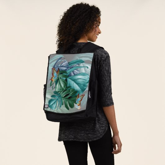 パラダイストロピカルターコイズスプラッシュ バックパック (着用)