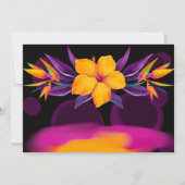 パラダイスハイビスカスの鳥は日付カードを保存 招待状 (裏面)