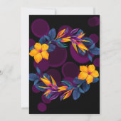 パラダイスハイビスカスブランチと泡の鳥 招待状 (裏面)