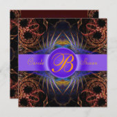 パラダイスバーズフラクタルアート招待状 招待状 (正面/裏面)