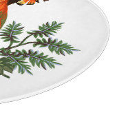 パラダイスバード：エキゾチックなフローラ背景 カッティングボード (角)