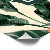 パラダイスパターンパーソナルモノグラムの鳥 ポスター (コーナー)