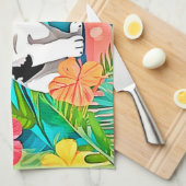 パラダイスパピーデザイン キッチンタオル (四つ折り)
