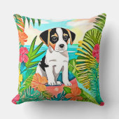 パラダイスパピーデザイン クッション (正面)