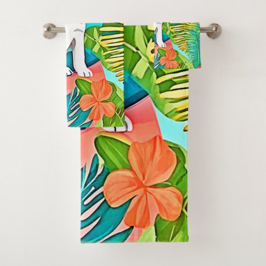 パラダイスパピーデザイン バスタオルセット (インサイチュ)