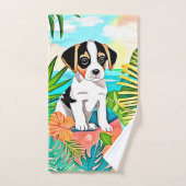 パラダイスパピーデザイン バスタオルセット (ハンドタオル)