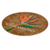 パラダイスパーソナライズされたの鳥の編みウィッカーパターン カッティングボード (角)