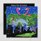 パラダイスパーティーインスタイルブライトライト – SRF 招待状 (正面/裏面)