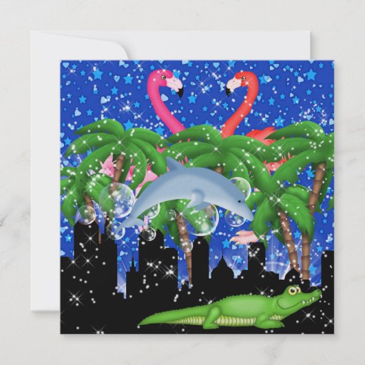 パラダイスパーティーインスタイルブライトライト – SRF 招待状 (正面)