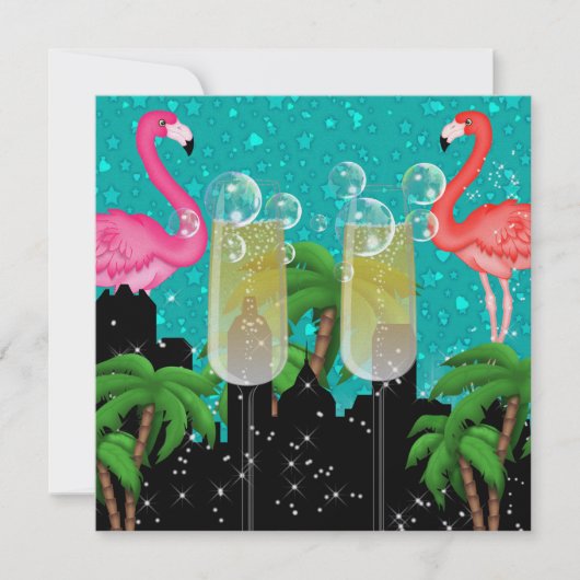 パラダイスパーティーインスタイルブライトライト – SRF 招待状 (正面)