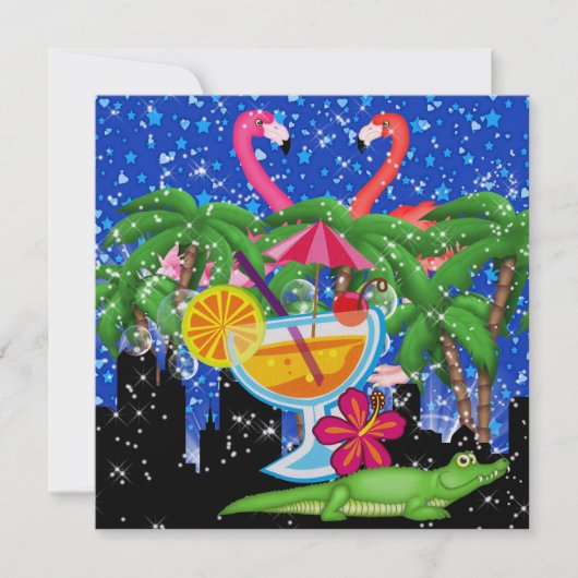 パラダイスパーティーインスタイルブライトライト – SRF 招待状 (正面)