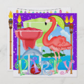 パラダイスパーティー/ルアウ（ハワイ式宴会）- SRF 招待状 (正面/裏面)