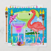 パラダイスパーティー/ルアウ(ハワイ式宴会)- SRF 招待状 (正面/裏面)