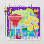 パラダイスパーティー/ルアウ - SRF 招待状 (正面/裏面)