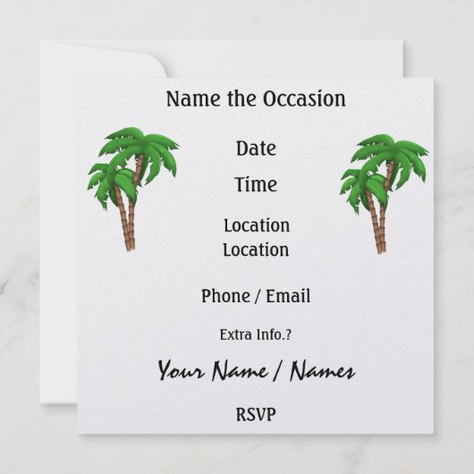 パラダイスパーティー- SRF 招待状 (裏面)