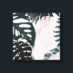 パラダイスパームフロンズ キャンバスプリント<br><div class="desc">パラダイススイープIバイグレースポップ。様々な形の葉ヤシの木のは、使用される色の選択ユニークによって対照的である。 | 138464GG</div>