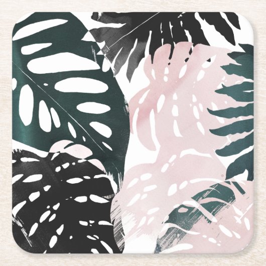 パラダイスパームフロンズ スクエアペーパーコースター (正面)