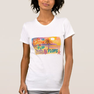 パラダイスビーチでビーチサンダルを履いて過ごすのが最高 Tシャツ