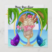 パラダイスビーチアイスクリーム 招待状 (正面/裏面)