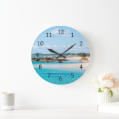 パラダイスビーチエメラルドシーグリーンズプールオーストラリア ラージ壁時計 (ホーム)