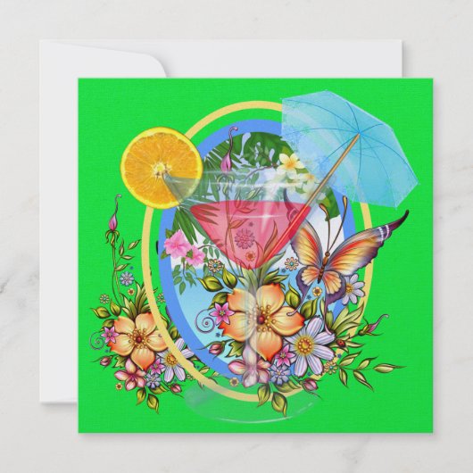 パラダイスビーチカクテル – SRF 招待状 (正面)