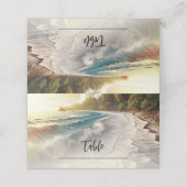 パラダイスビーチサンセットコースタルテーブルシ結婚ート プレイスカード (外部開封)