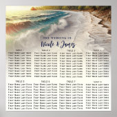 パラダイスビーチサンセットコースト結婚ーズシーティング ポスター (正面)