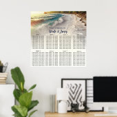 パラダイスビーチサンセットコースト結婚ーズシーティング ポスター (ホームオフィス)