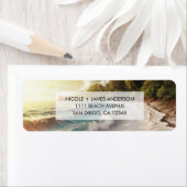 パラダイスビーチサンセットコースト結婚ーズ ラベル (インサイチュ)