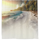 パラダイスビーチサンセット素朴コースト シャワーカーテン (正面)