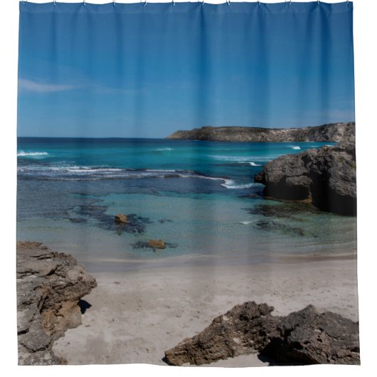 パラダイスビーチシー海サマーオーストラリア シャワーカーテン (正面)