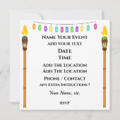 パラダイスビーチパーティー/ルアウ(ハワイ式宴会) 招待状 (裏面)