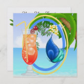 パラダイスビーチ招待状 招待状 (正面/裏面)