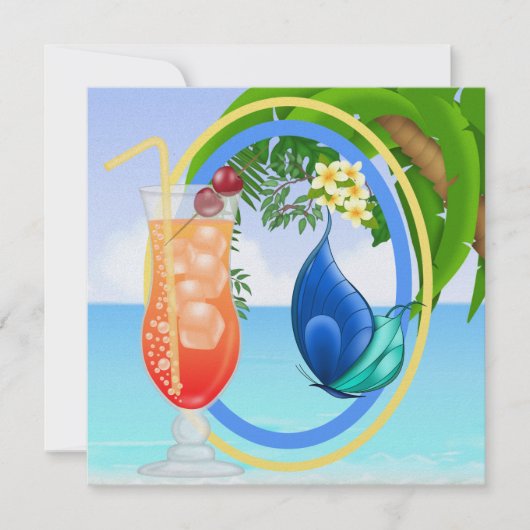 パラダイスビーチ招待状 招待状 (正面)