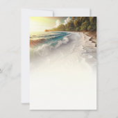 パラダイスビーチ素朴サンセットコースタルサンキュー 招待状 (裏面)