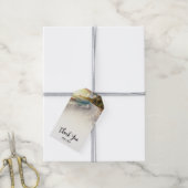 パラダイスビーチ素朴サンセットコースト結婚ーズ ギフトタグ (より糸付き)