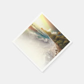 パラダイスビーチ素朴サンセットコースト結婚ーズ スタンダードカクテルナプキン (角)