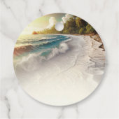 パラダイスビーチ素朴サンセットコースト結婚ーズ フェイバータグ (裏面)