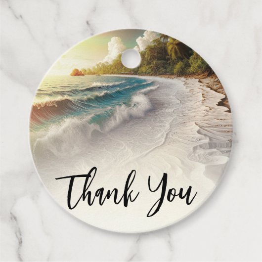 パラダイスビーチ素朴サンセットコースト結婚ーズ フェイバータグ (正面)