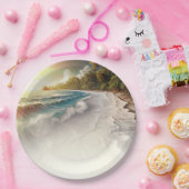 パラダイスビーチ素朴サンセットコースト結婚ーズ ペーパープレート (パーティー)