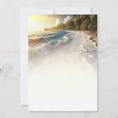 パラダイスビーチ素朴サンセットコースト結婚ーズ 招待状 (裏面)