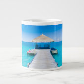 パラダイスビーチ |モルディブ,トロピカルリゾート ジャンボコーヒーマグカップ (正面)