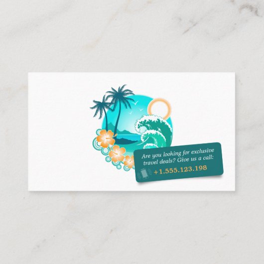 パラダイスビーチ |観光旅行代理店 名刺 (裏面)