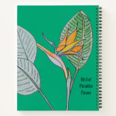 パラダイスフラワーグリーン ノートブック (裏面)