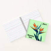 パラダイスフラワーパーソナライズされたの鳥 ノートブック (内部)