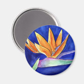 パラダイスフラワー絵画ズアートマグネットの鳥 マグネット (正面/裏面)