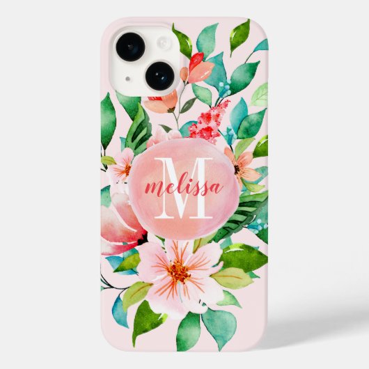 パラダイスフローラウォーターカラーモノグラム Case-Mate iPhoneケース (裏面)